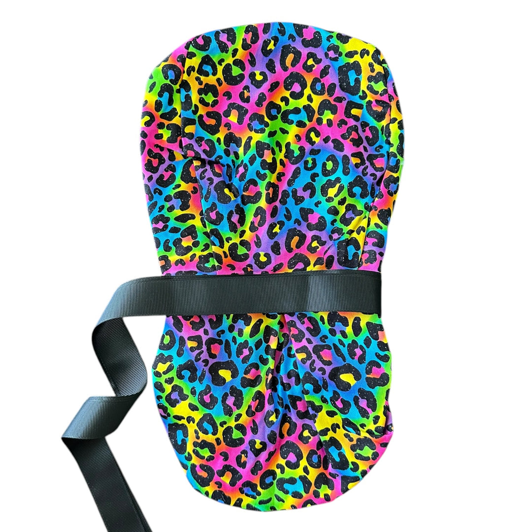 Rainbow Leopard- Ponytail Scrub Cap