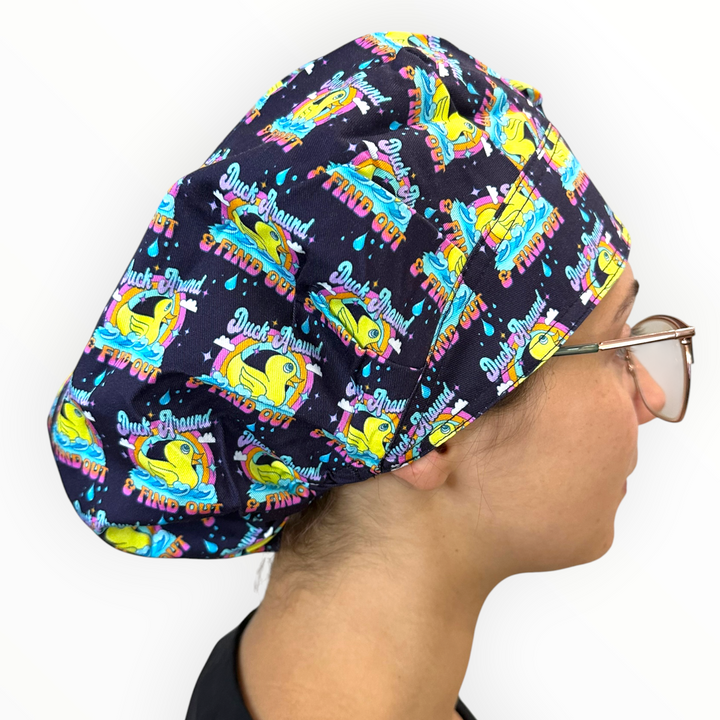Duck Around & Find Out- Bouffant Scrub Cap