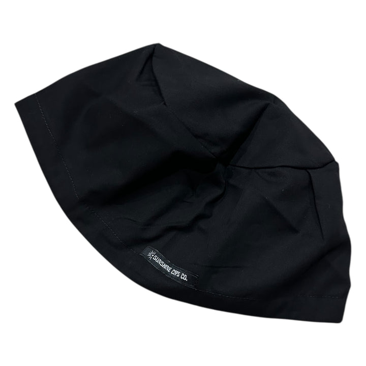 Black Solid- Euro Scrub Cap