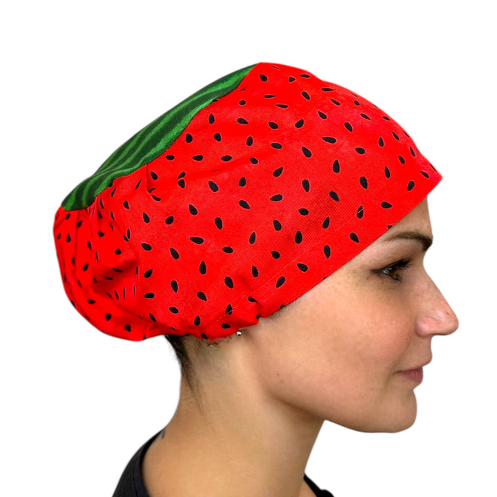 Watermelon Euro Scrub Cap for Women, by Sunshine Caps Co