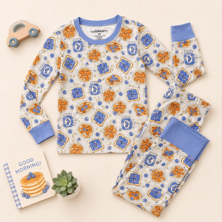 Blueberry Jam Long Sleeve Two-Piece PJ's