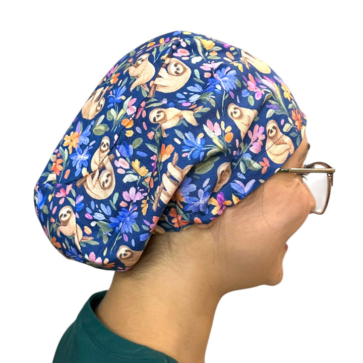 Sloth Whimsy- Euro Scrub Cap