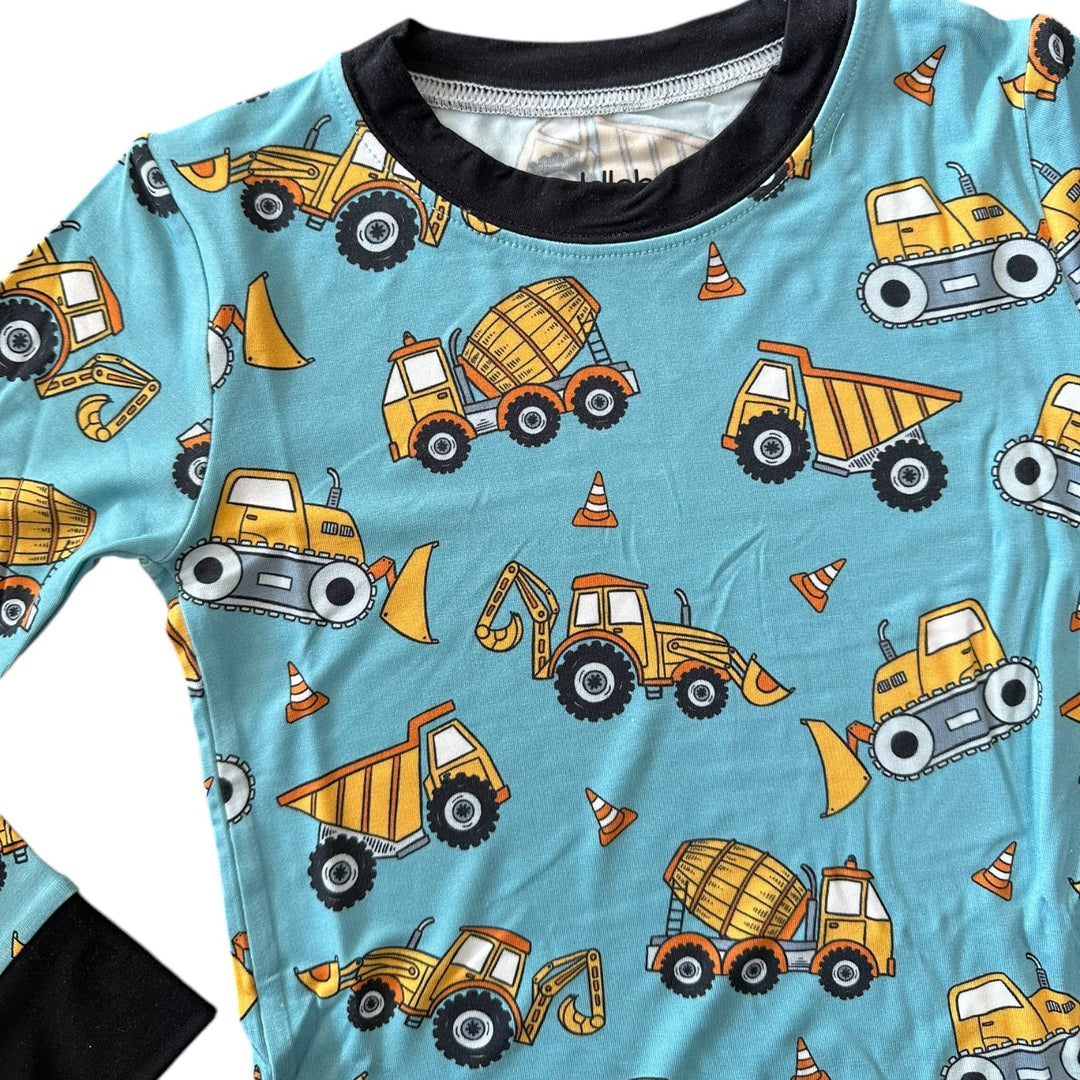 Construction Zone Long Sleeve Two-Piece PJ's