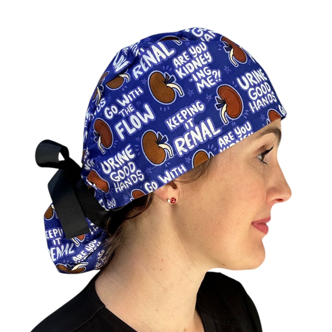urology Puns Ponytail Scrub Cap for Women, By Sunshine Caps Co.