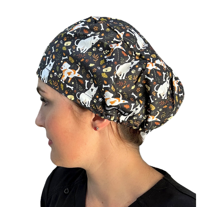 Dog Days of Fall- Euro Scrub Cap