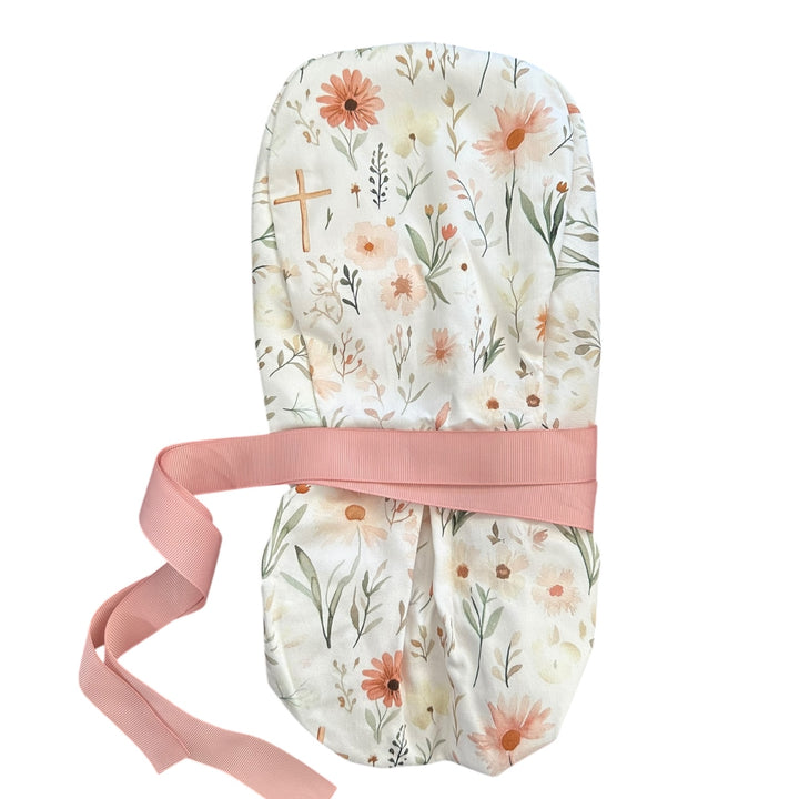 Faithful Floral- Ponytail Scrub Cap