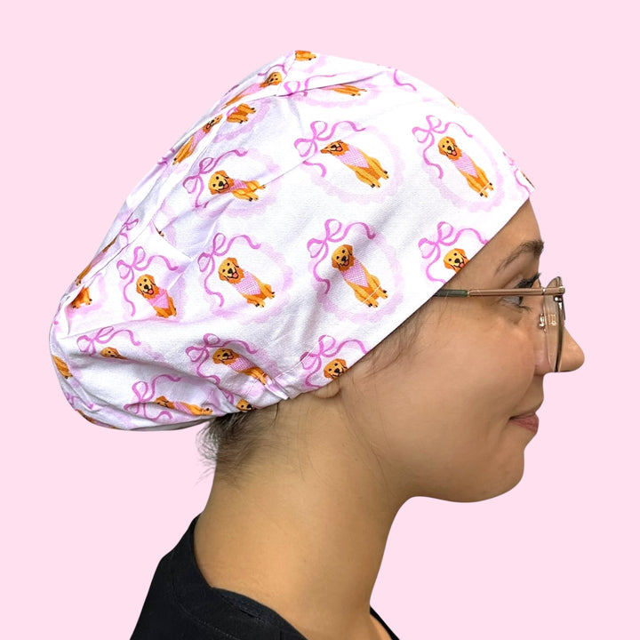 Pink Pup Society- Euro Scrub Cap