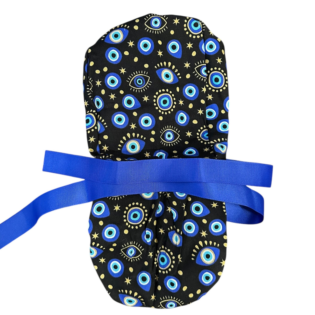 Evil Eye Black- Ponytail Scrub Cap