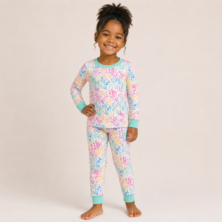 ColorPop Leopard Long Sleeve Two-Piece PJ's
