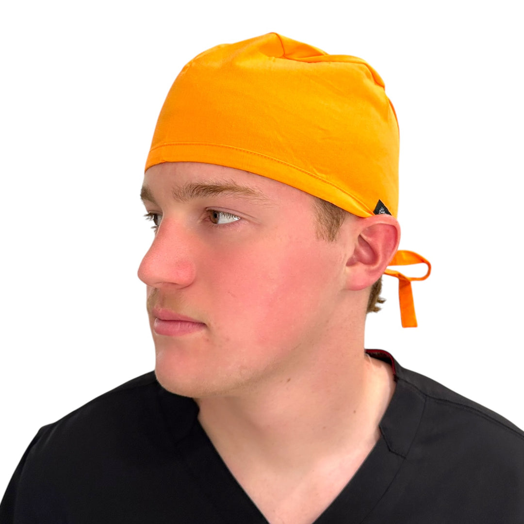 Orange Solid- Classic/Men's Scrub Cap
