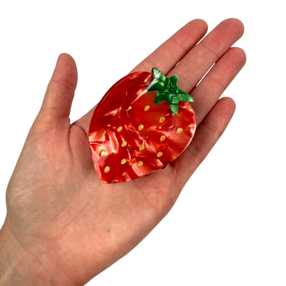 strawberry hair claw clip