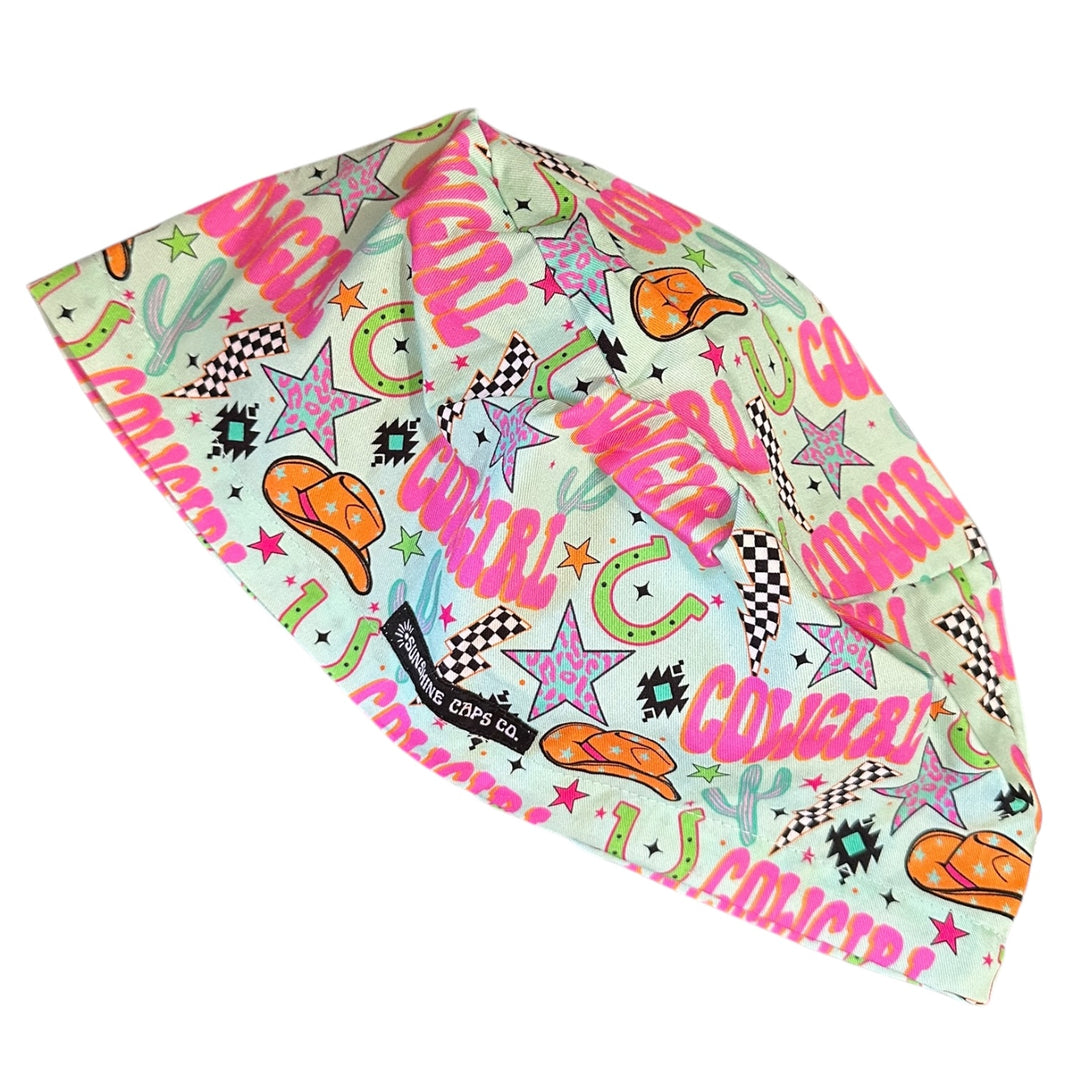 Cowgirl Euro Scrub Cap for Women, by Sunshine Caps Co