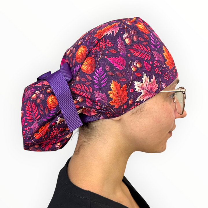 Autumn Amethyst- Ponytail Scrub Cap