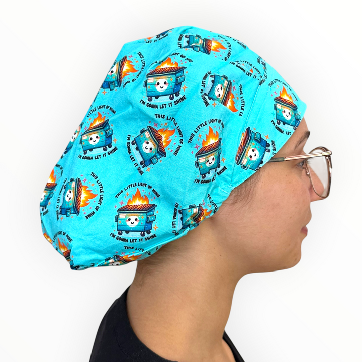 Dumpster Fire- Bouffant Scrub Cap