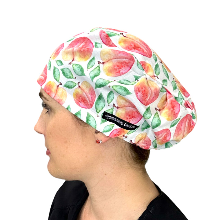 Peach Euro Scrub Cap for Women, by Sunshine Caps Co