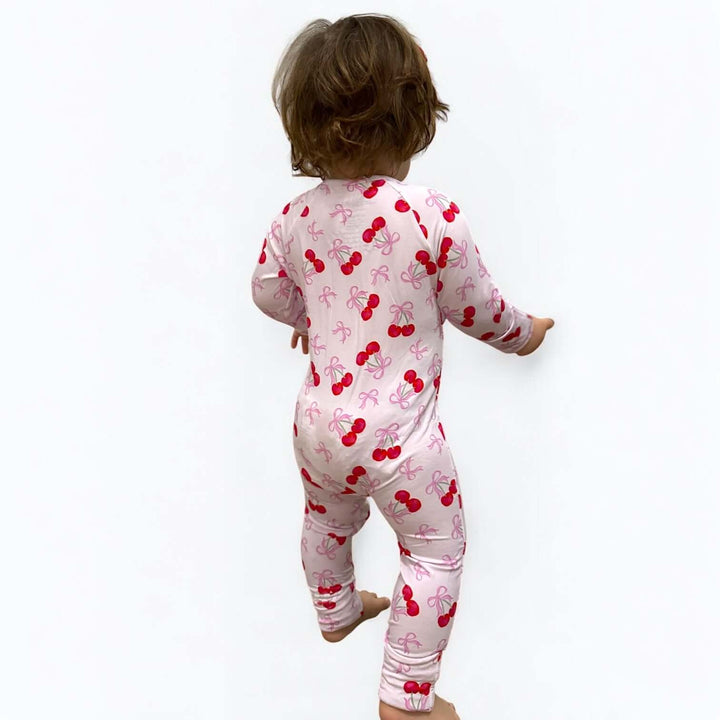 Cherry Coquette Bamboo Zipper Sleeper