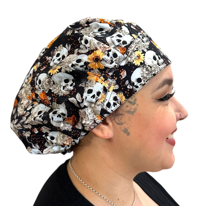 Autumn Skulls- Bouffant Scrub Cap
