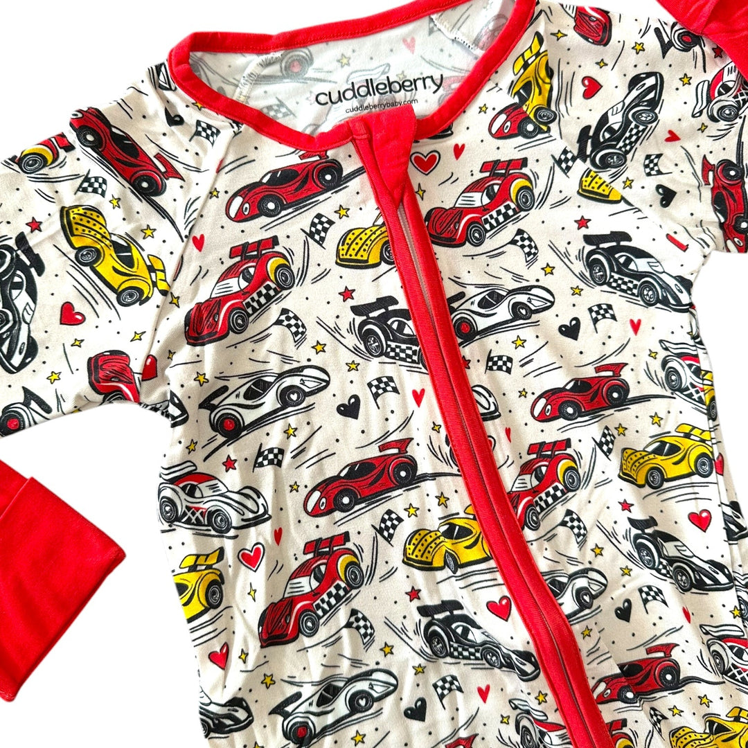 Race Car Bamboo Zipper Sleeper