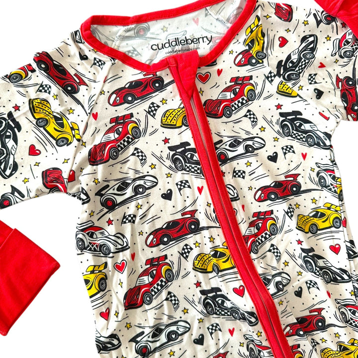 Race Car Bamboo Zipper Sleeper