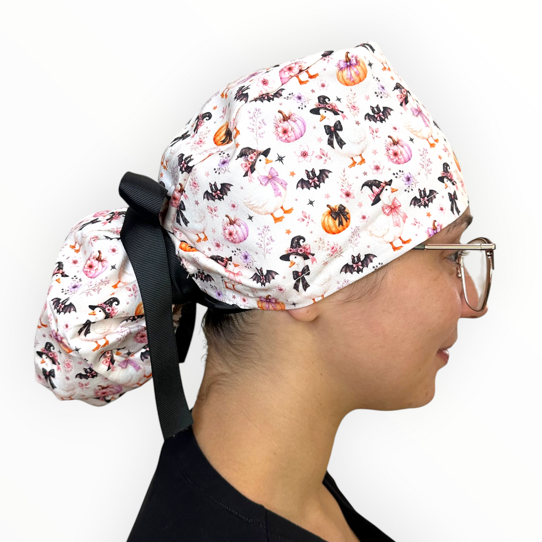 Witchy Waddles- Ponytail Scrub Cap
