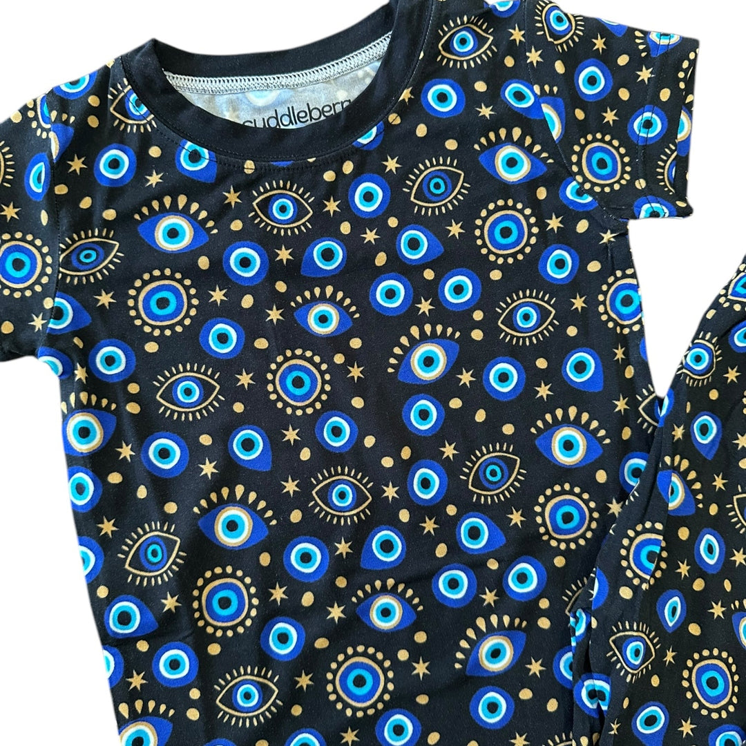 Evil Eye Black Short Sleeve Two-Piece PJ's