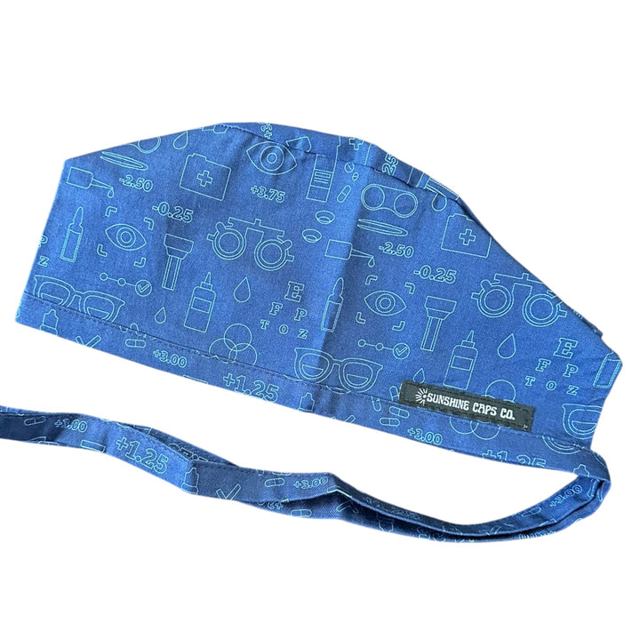 Eye Spy Navy- Classic/Men's Scrub Cap