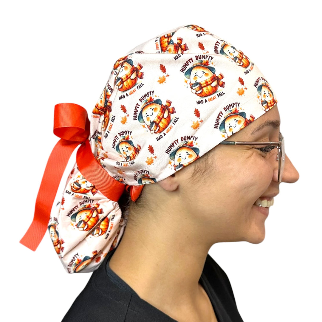 Had A Great Fall- Ponytail Scrub Cap