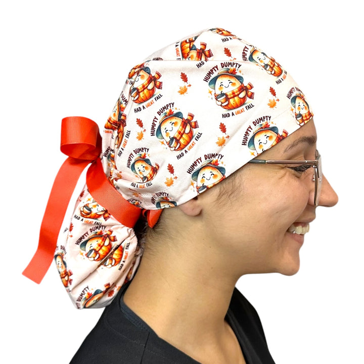 Had A Great Fall- Ponytail Scrub Cap