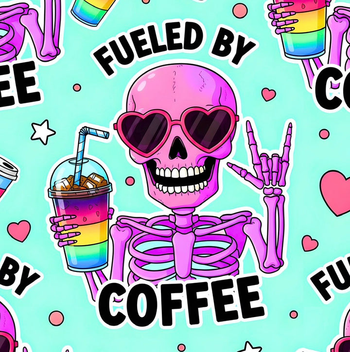 Fueled By Coffee- Ponytail Scrub Cap