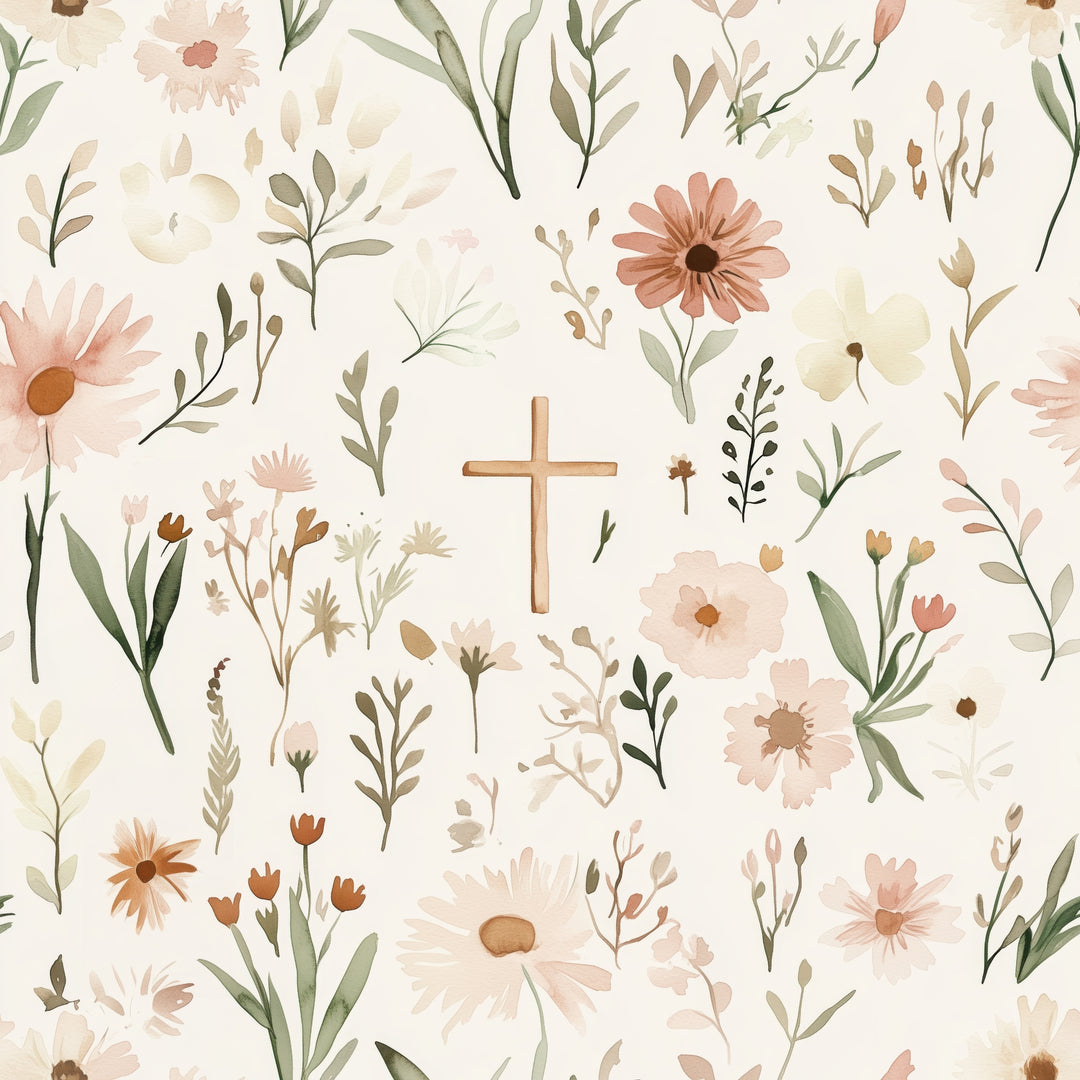 Faithful Floral- Euro Scrub Cap