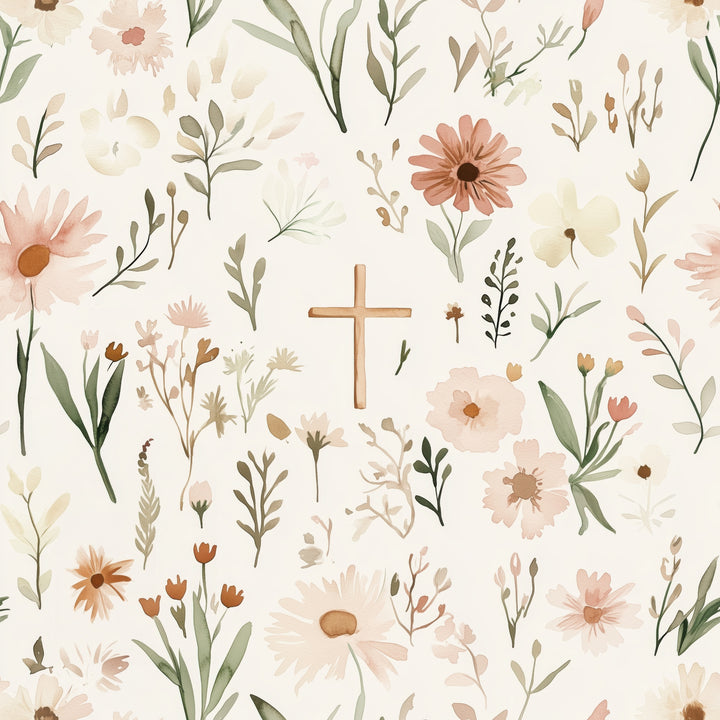 Faithful Floral- Euro Scrub Cap