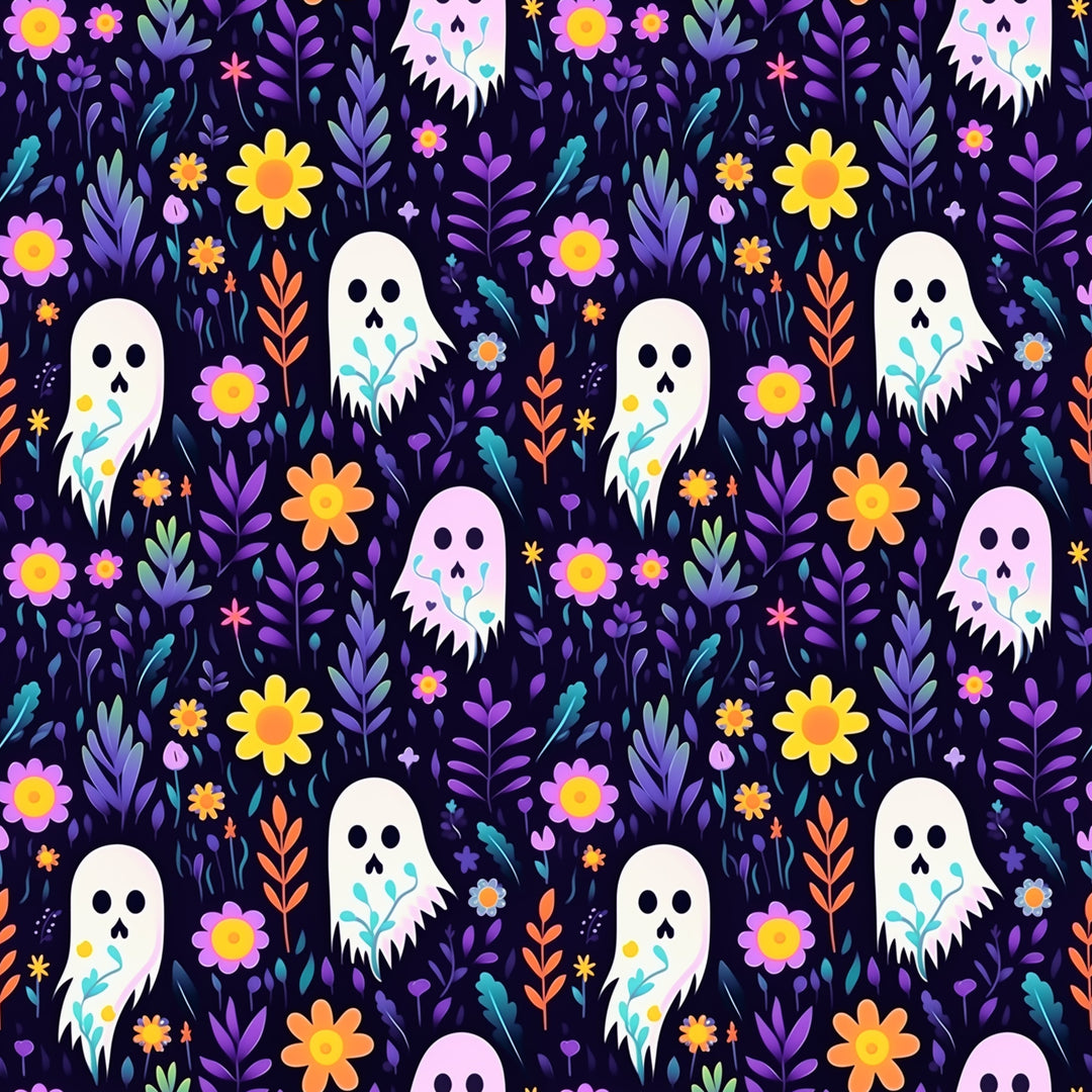 Ghost Floral Bamboo Zipper Sleeper