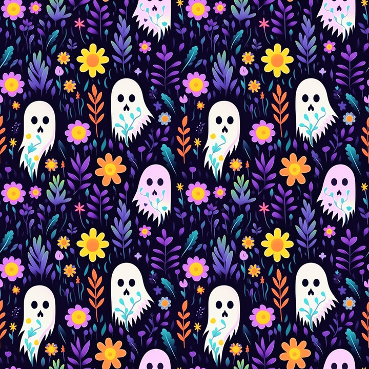 Ghost Floral Long Sleeve Two-Piece PJ's