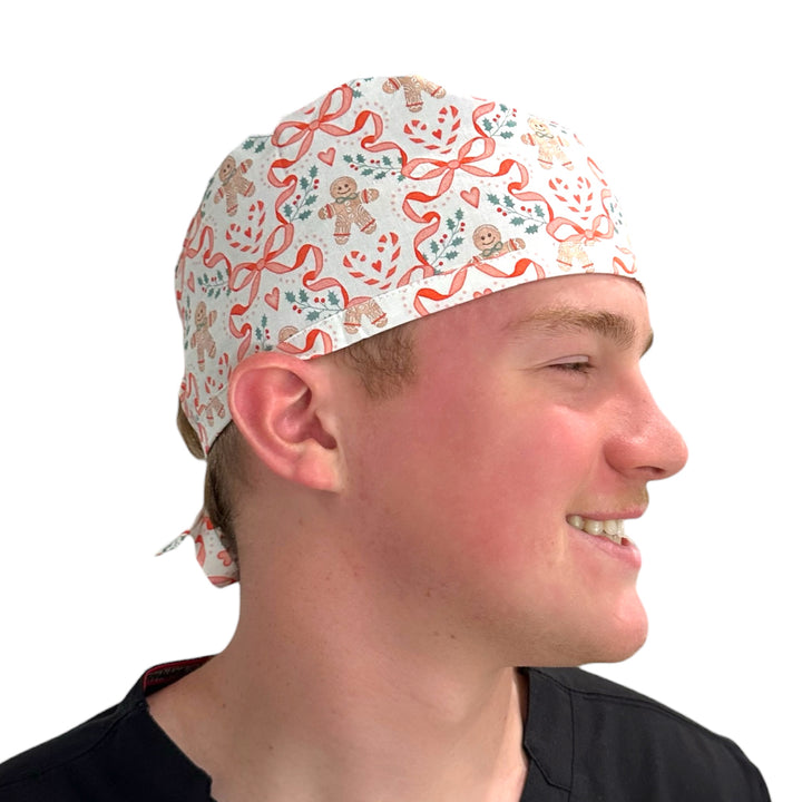 Gingerbread Bows- Classic/Men's Scrub Cap