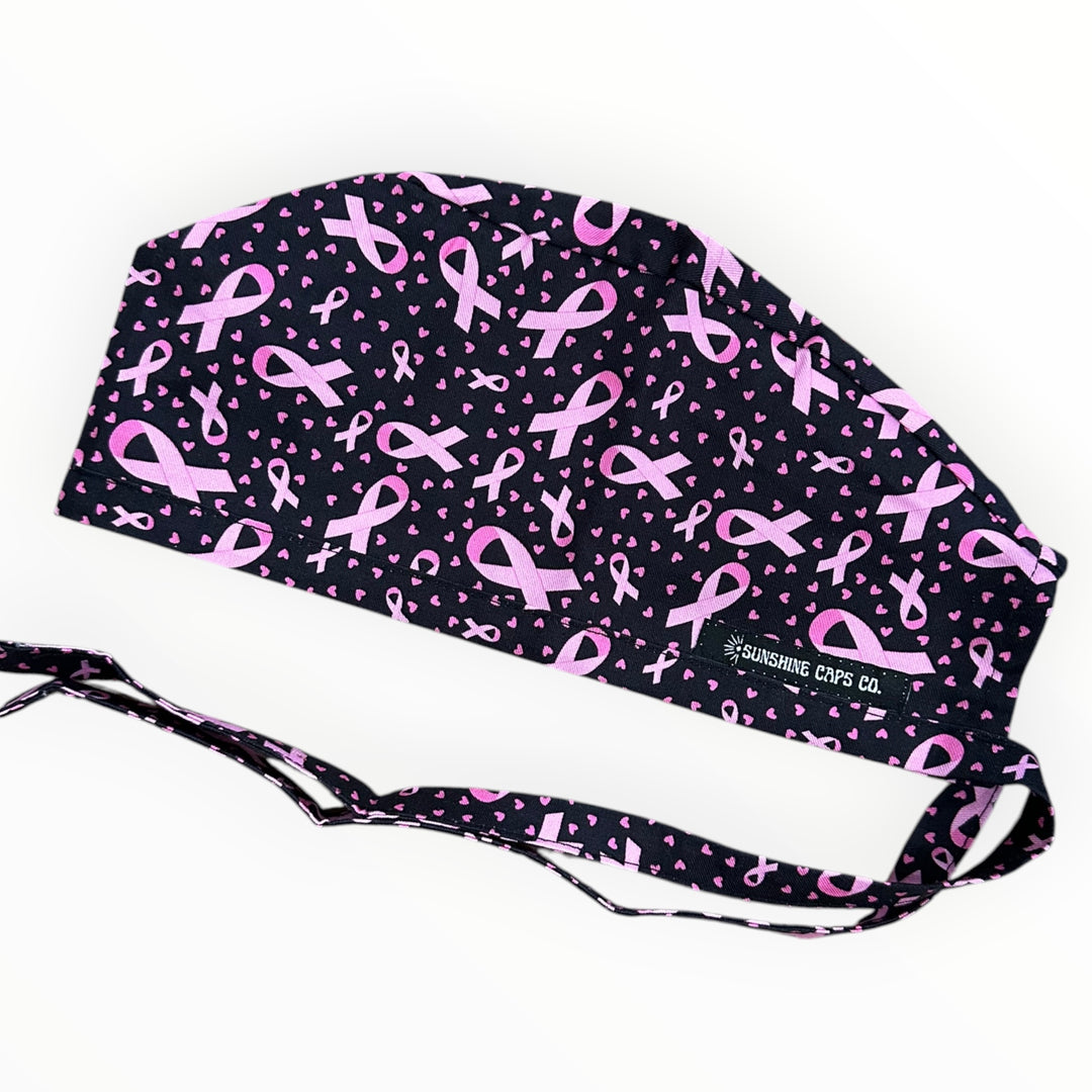 Breast Cancer Pink Ribbon- Classic/Men's Scrub Cap