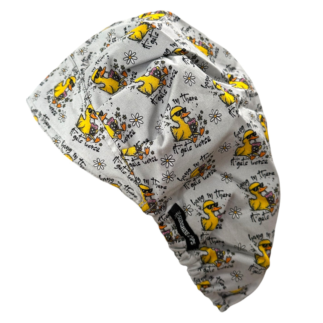 Hang in There, It Gets Worse- Bouffant Scrub Cap