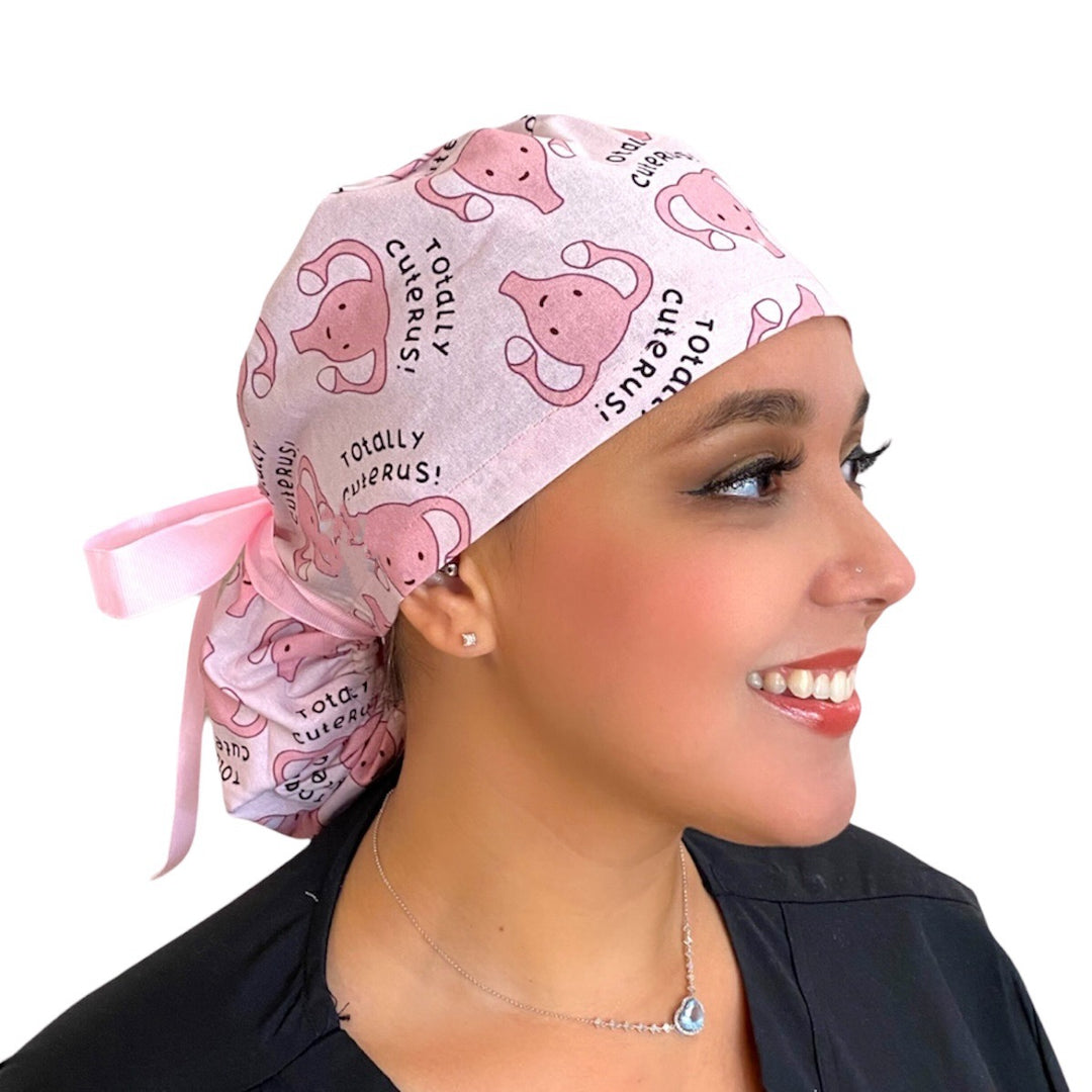 Totally Cuterus Ponytail Scrub Cap for Women, By Sunshine Caps 