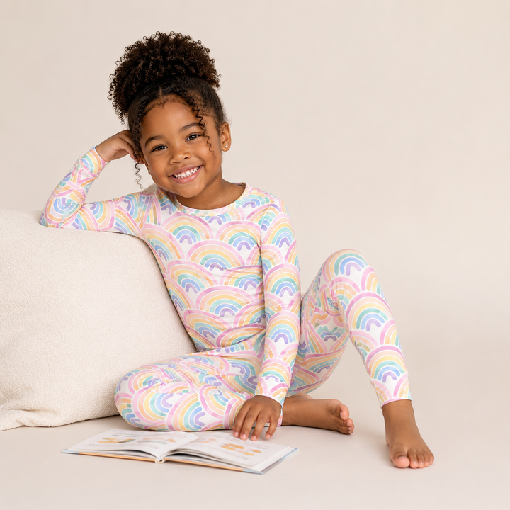 Rainbow Long Sleeve Two-Piece PJ's