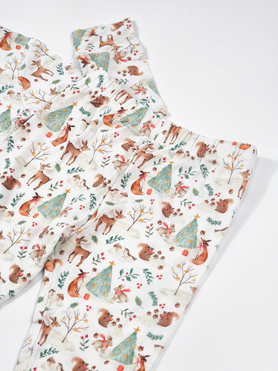 Woodland Winter Animal Long Sleeve Two-Piece PJ's