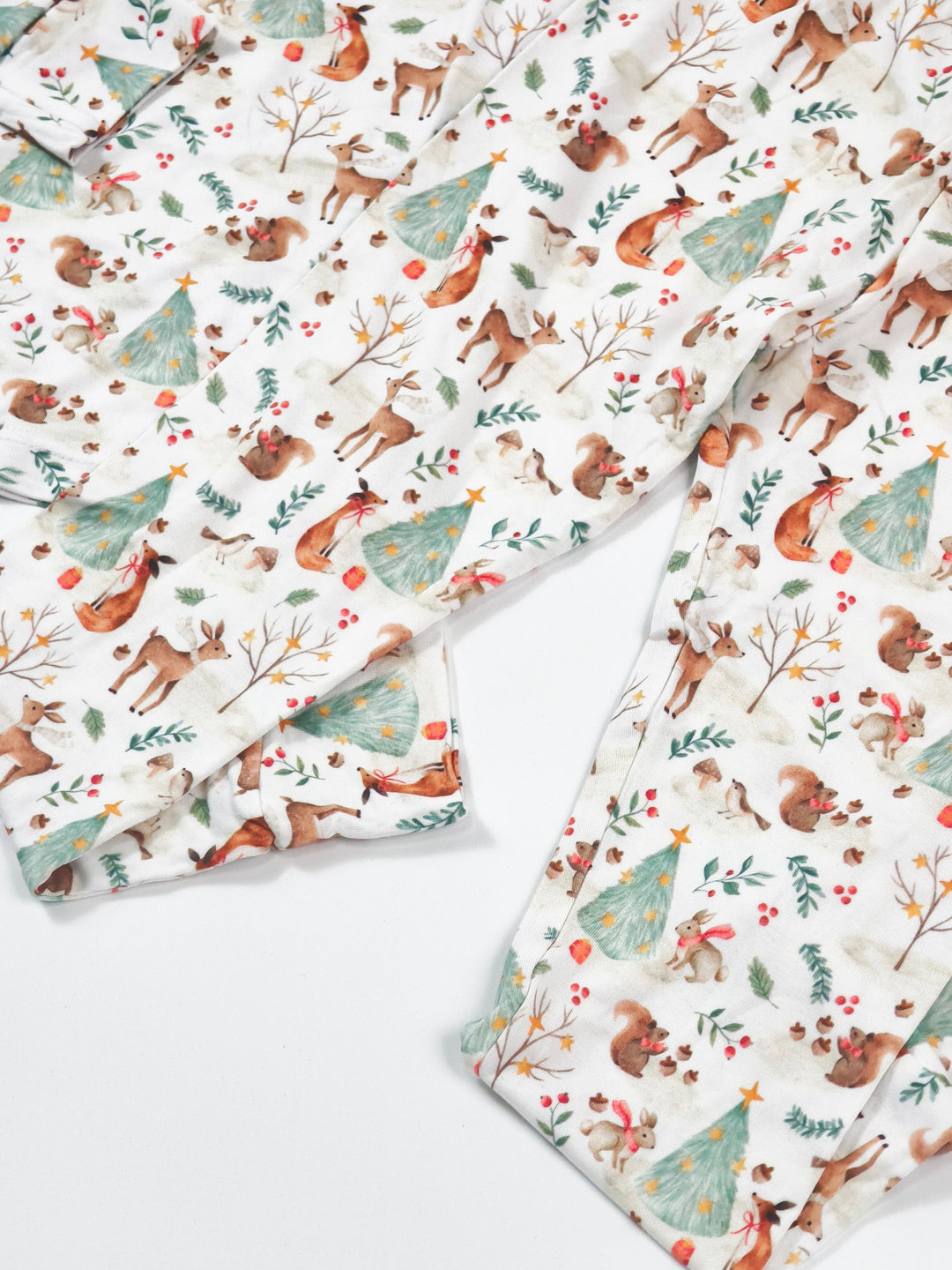 Woodland Winter Animal Long Sleeve Two-Piece PJ's