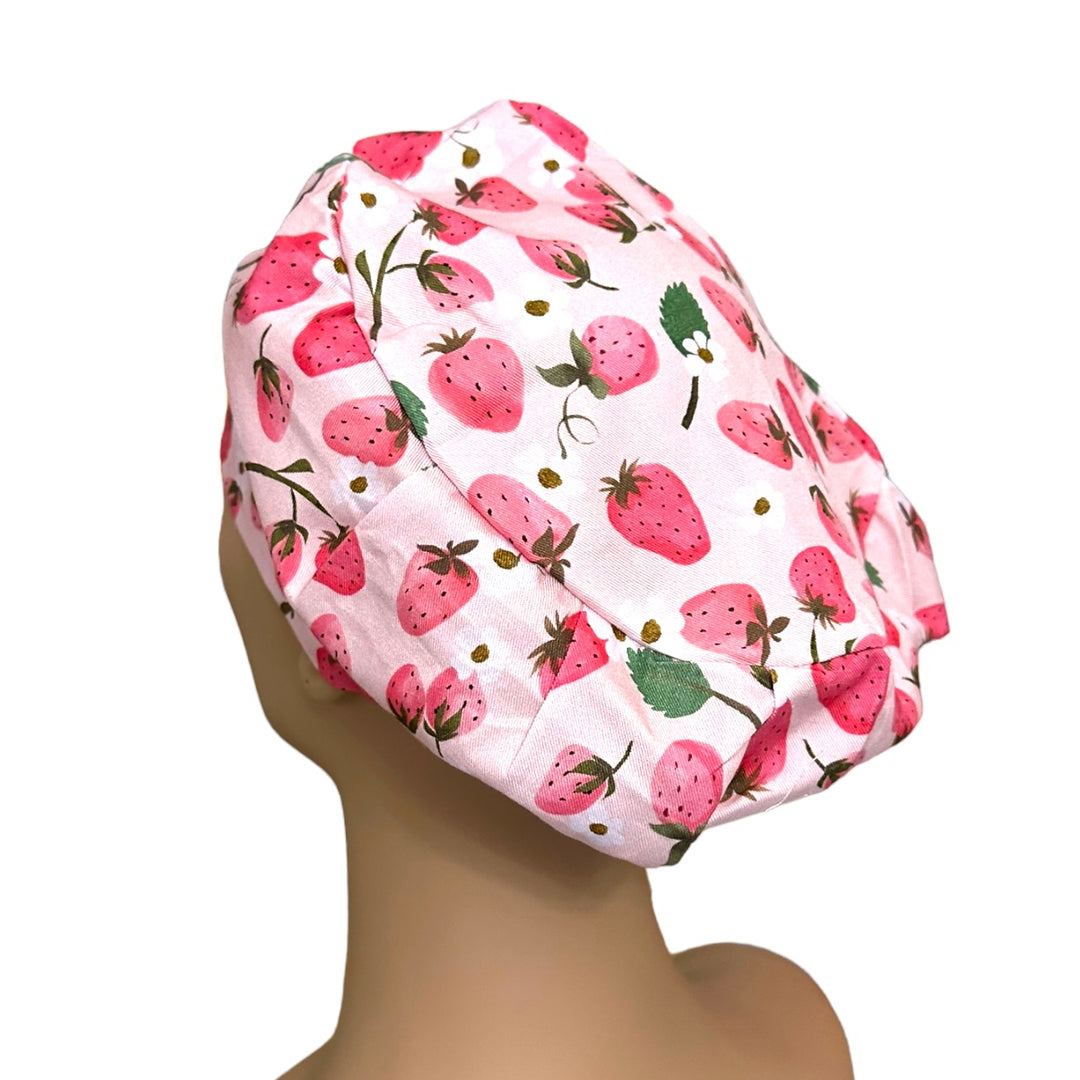 Strawberry Euro Scrub Cap for Women, by Sunshine Caps Co
