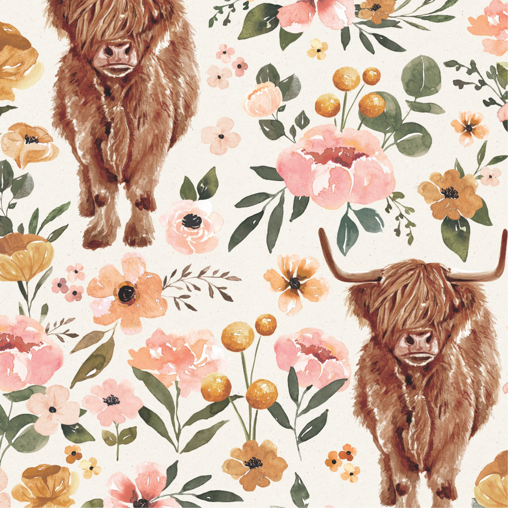 highland Cow Euro Scrub Cap for Women, by Sunshine Caps Co