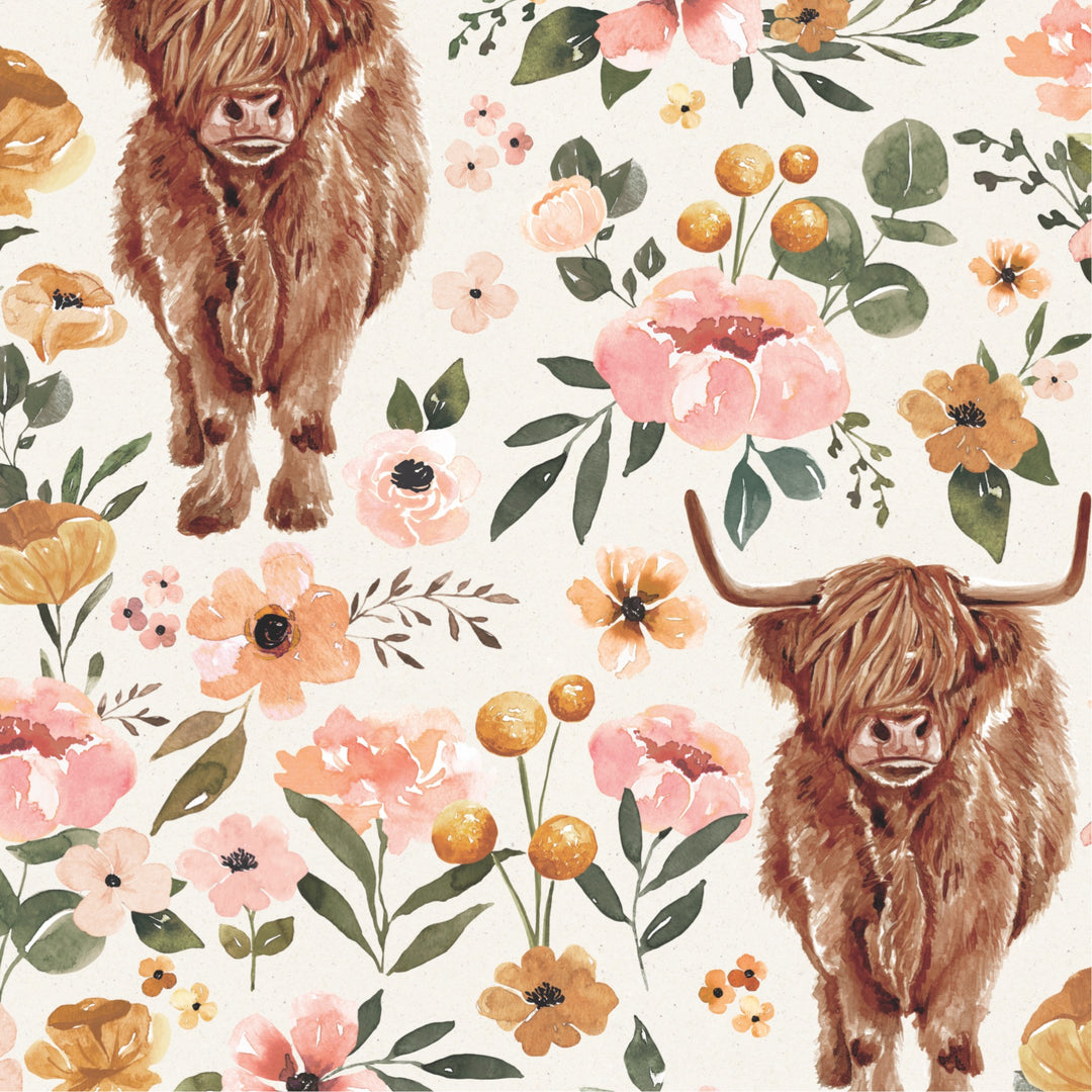 highland Cow Euro Scrub Cap for Women, by Sunshine Caps Co