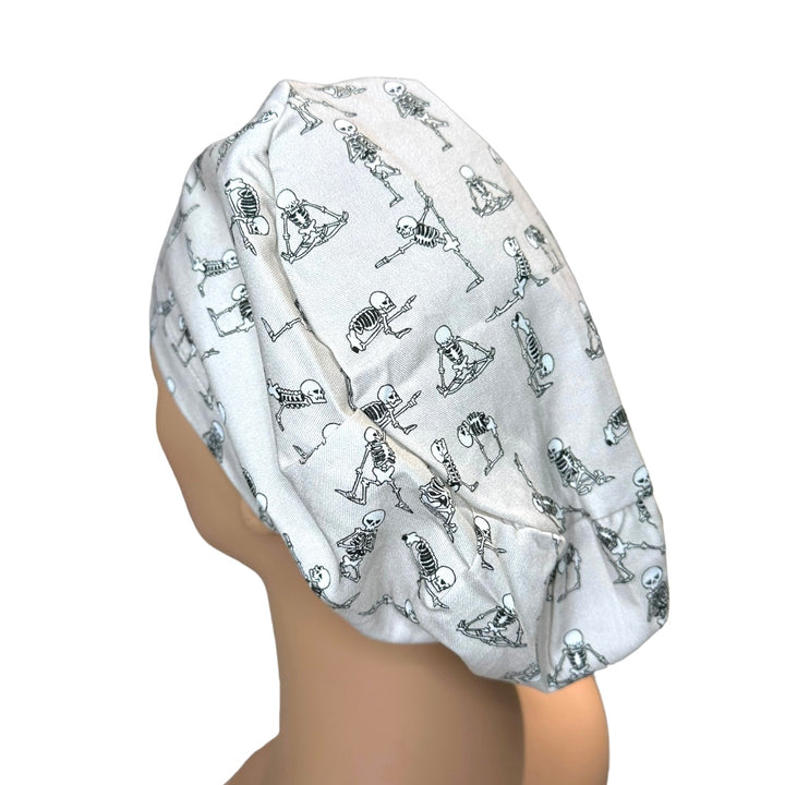 Yoga Skeletons Euro Scrub Cap for Women, by Sunshine Caps Co