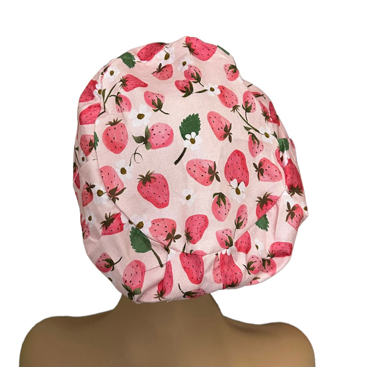 Strawberry Euro Scrub Cap for Women, by Sunshine Caps Co