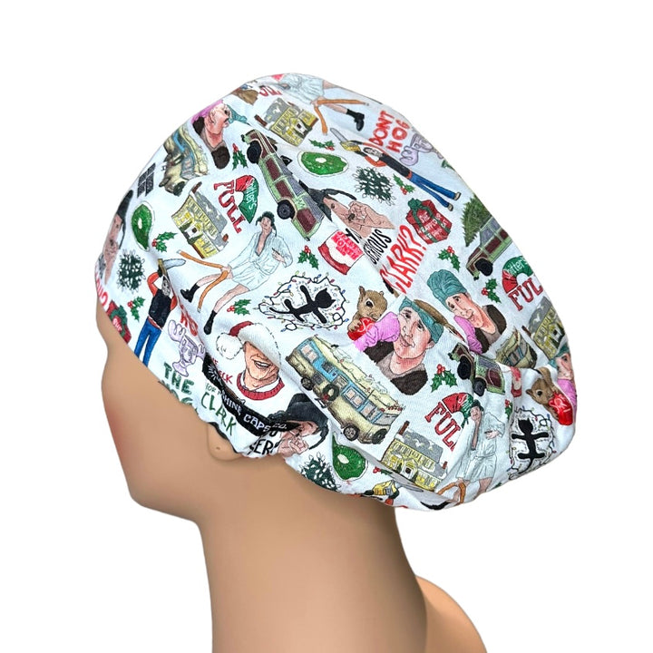 Christmas Vacation Euro Scrub Cap for Women, by Sunshine Caps Co