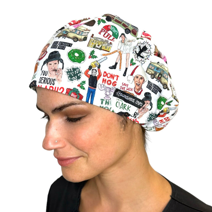 Christmas Vacation Euro Scrub Cap for Women, by Sunshine Caps Co