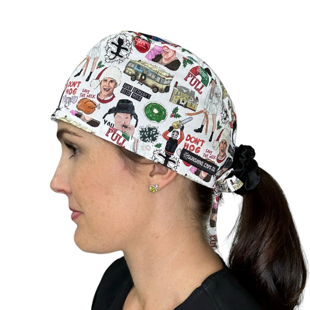 christmas vacation Men's Scrub Cap Surgical Hat, by Sunshine Caps Co