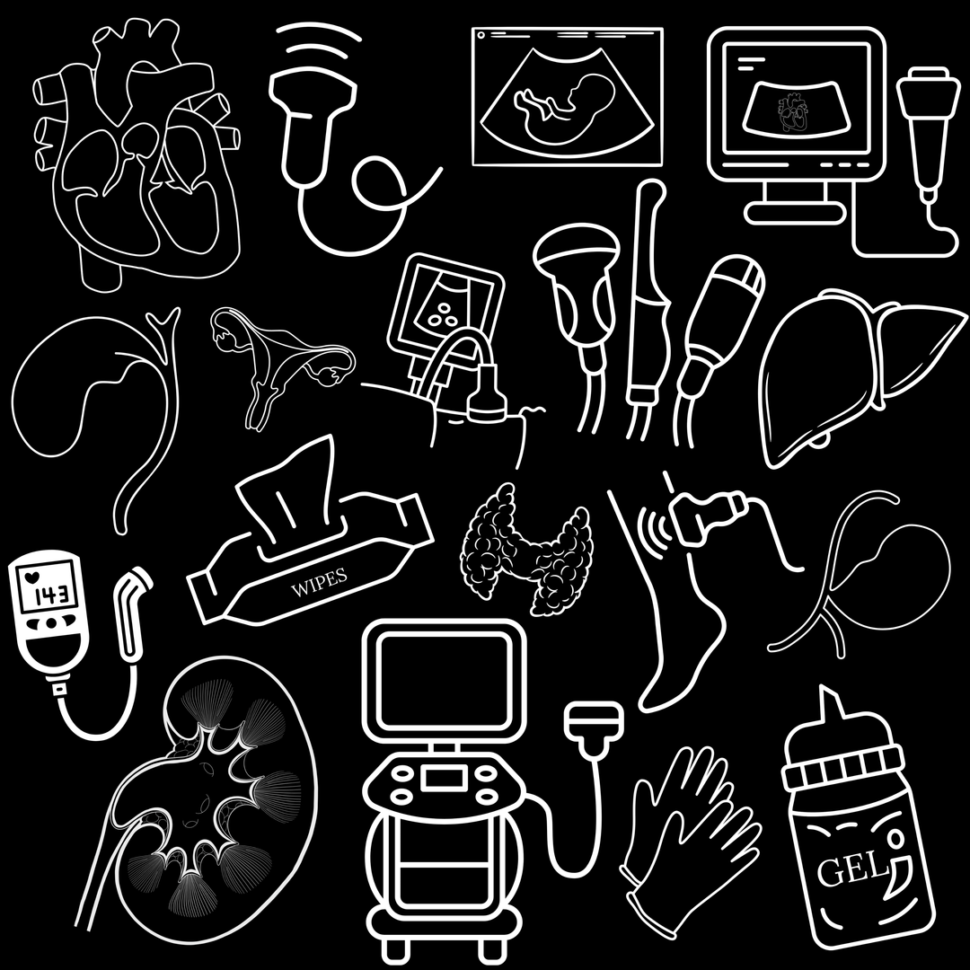 Ultrasound Doodles- Euro Scrub Cap