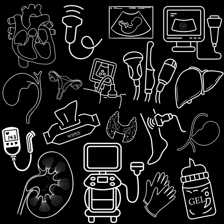 Ultrasound Doodles- Euro Scrub Cap